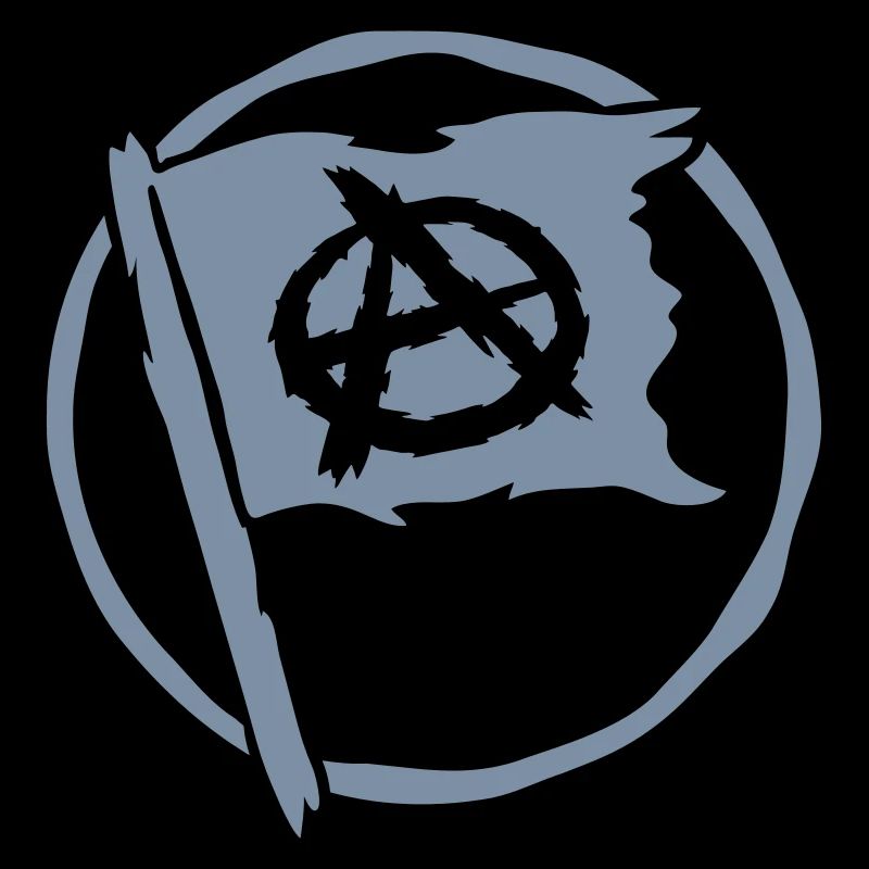 Symbol anarchy logo flag