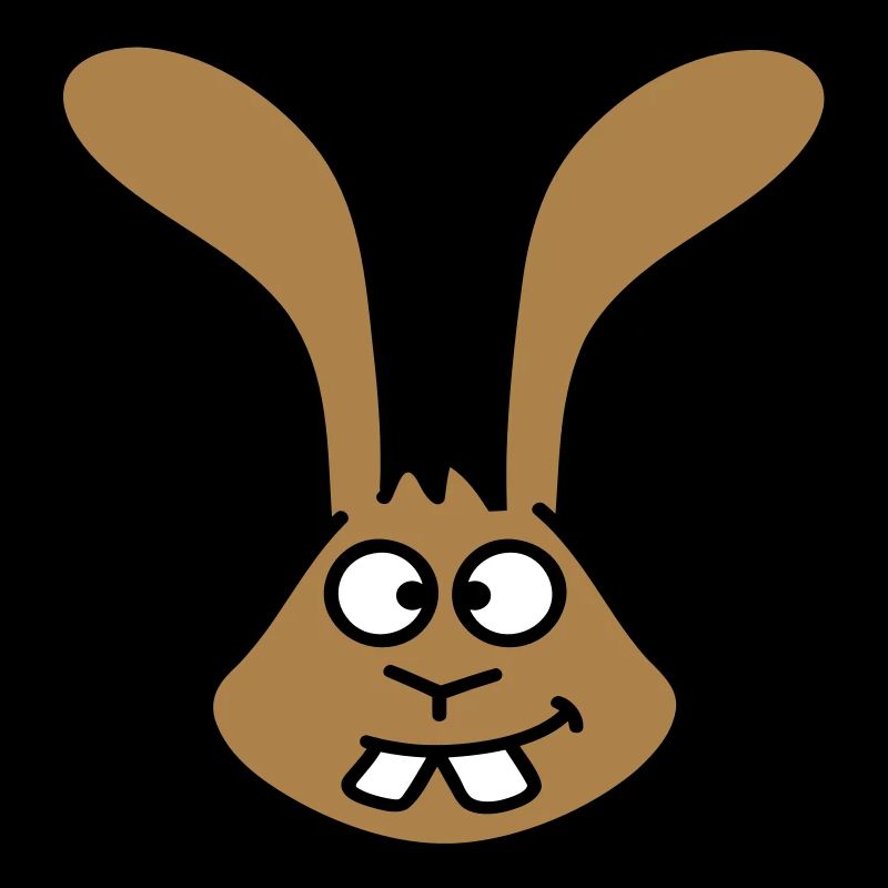 Rabbit looks squints grimace funny silly smile