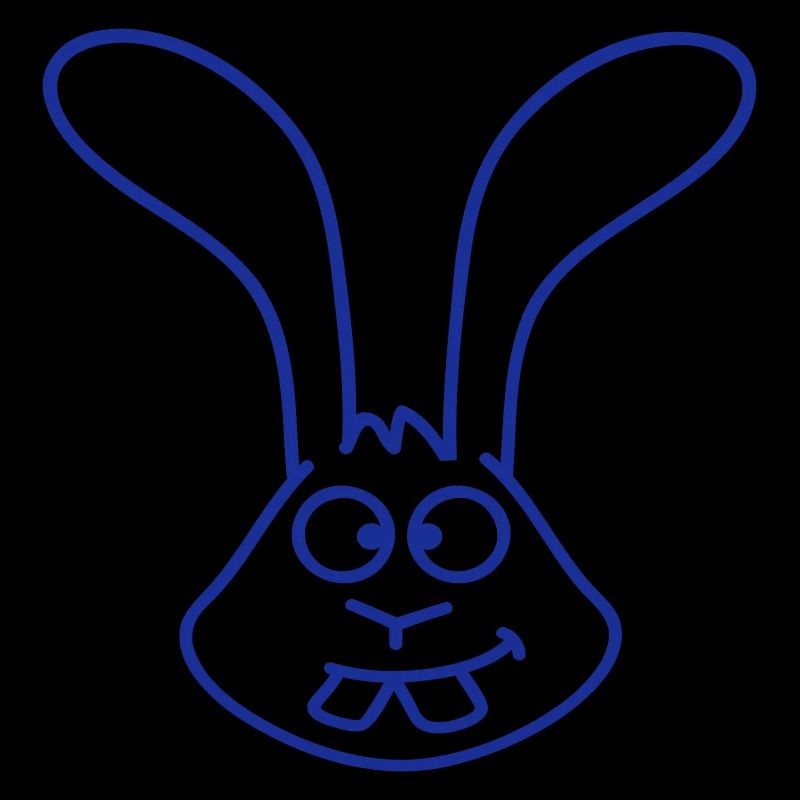 Rabbit looks squints grimace funny silly smile