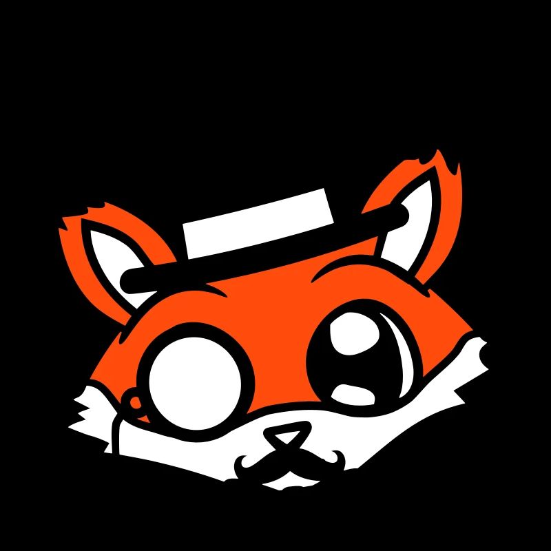 Fuchs Rotfuchs Sir Mr. Zylinder Hut Monokel Brille