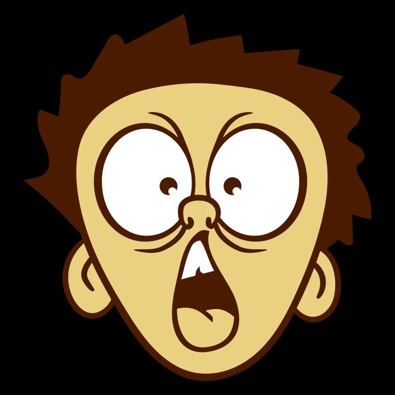 head frightened scared shock screaming boy