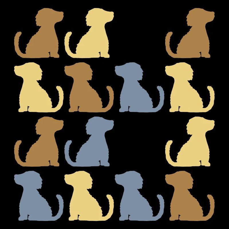 Muster brave sitzende Hunde