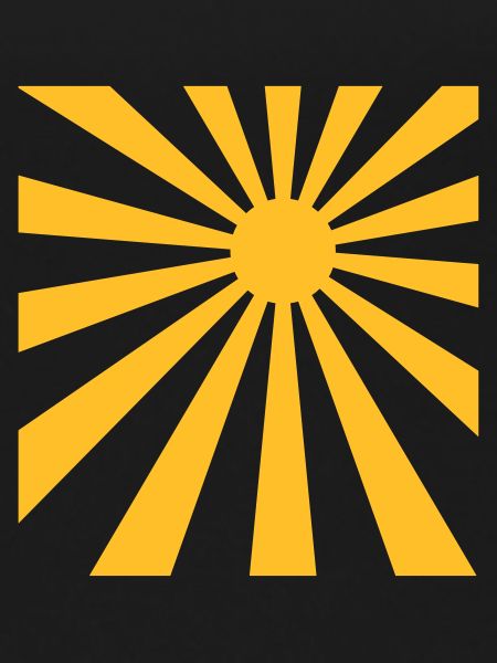 Sun rays rectangle design