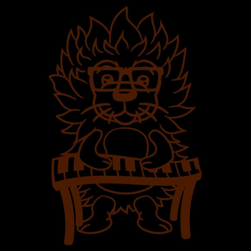 mignon nerd hérisson jouant clavier piano lunettes animal
