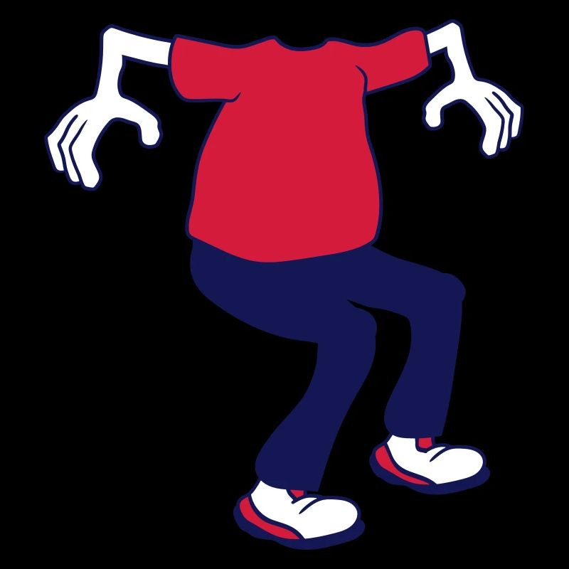 figure de dessin animé sans tête
