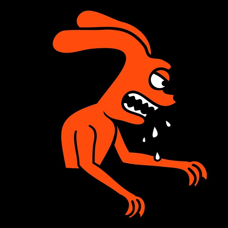 Bunny Hole Monster Evil Ravenous Halloween Drool