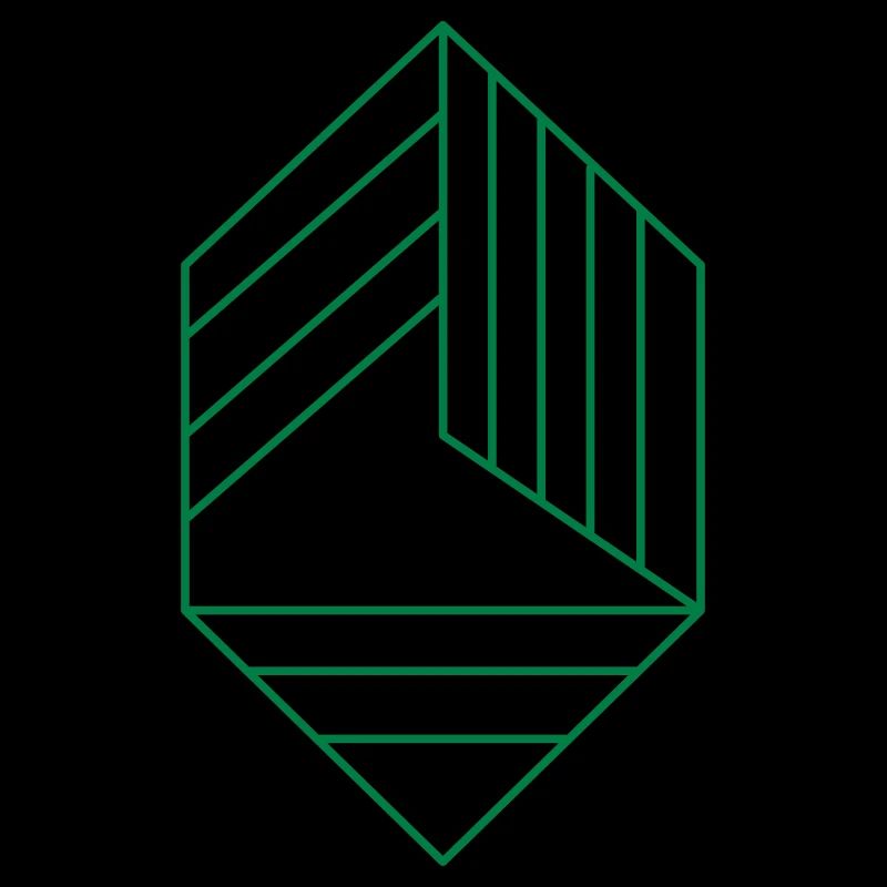 Diamant mit Linien