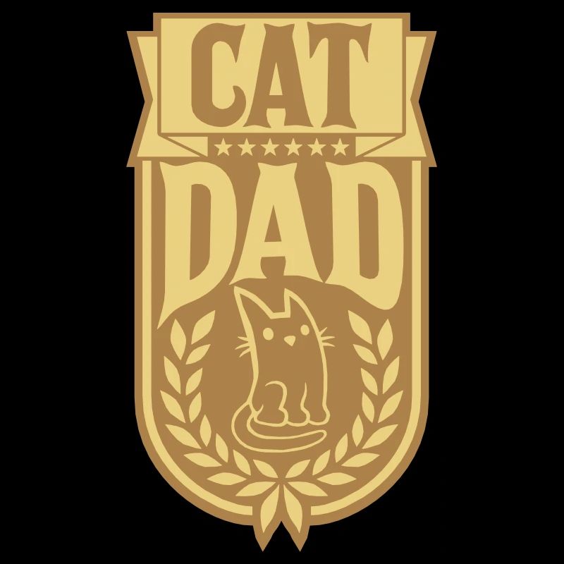 Design Cat Dad Laurel Wreath