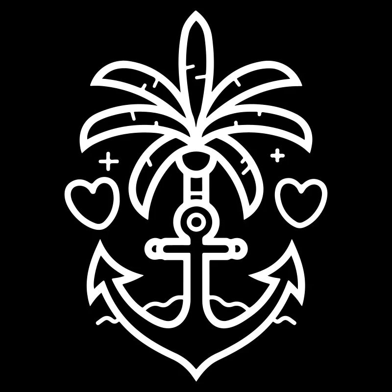 Palme Anker Herz Liebe