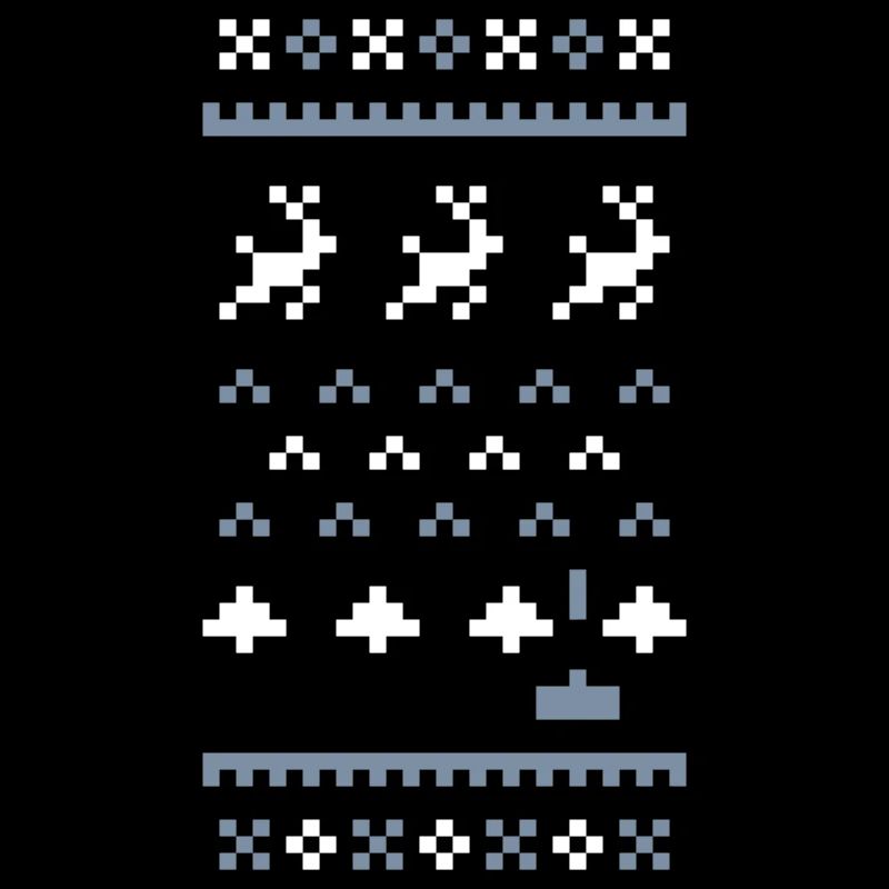 Pull de Noël laid 8 bits : Envahisseurs de Noël