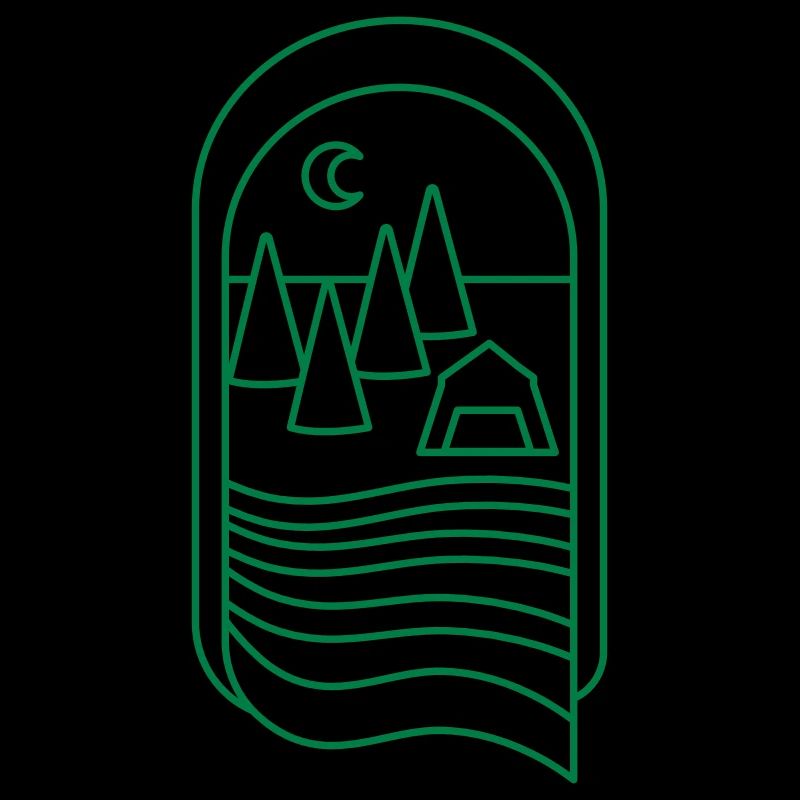 CAMP BOHO Forest avec arbres et rivière