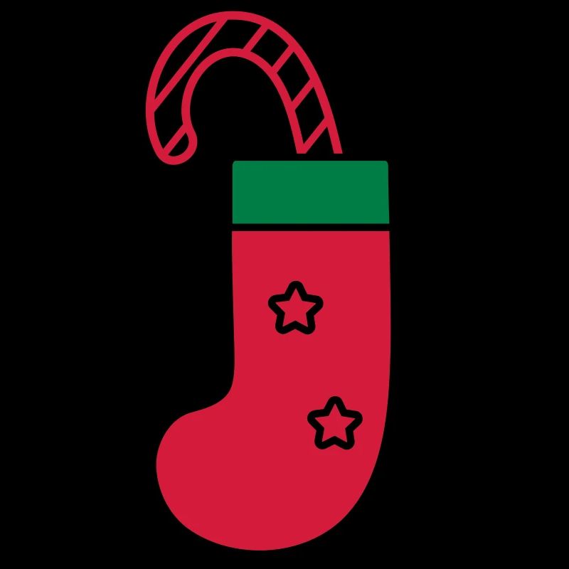 chaussette de Noël avec canne à sucre