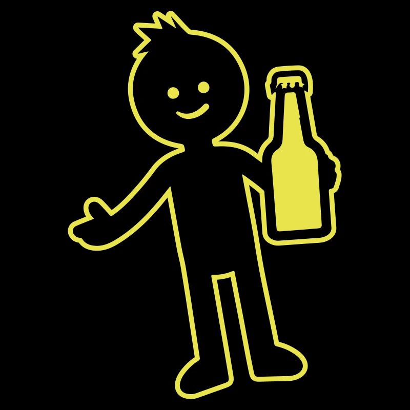 Silhouette de fête de consommation de bière