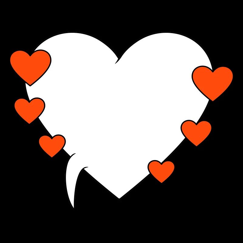 Speech Bubble with Hearts 3