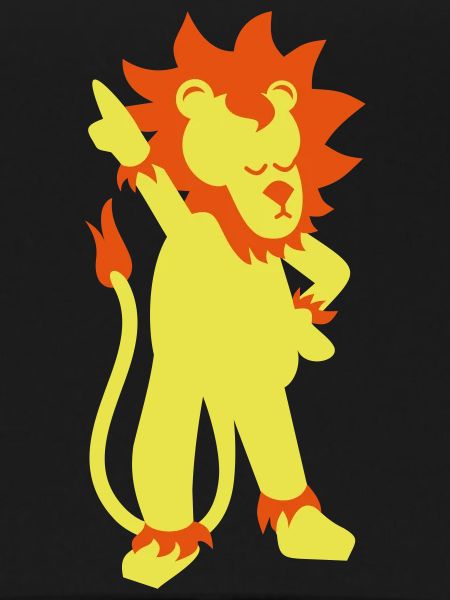 Lion in disco pose