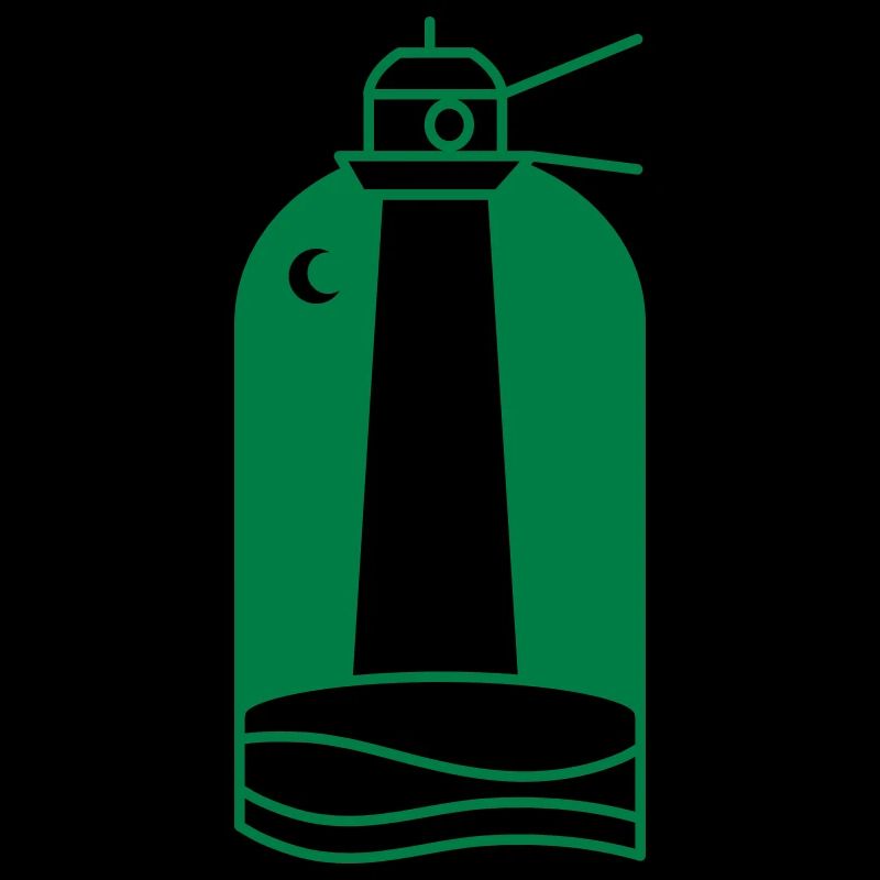 Nachtleuchtturm mit Mondsichel