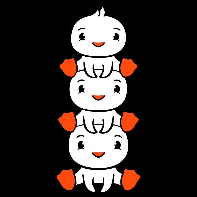 3 Enten Turm Freunde Kinder Huckepack sitzen Kopf