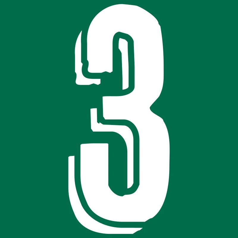 Jersey number 3 - Number - Three