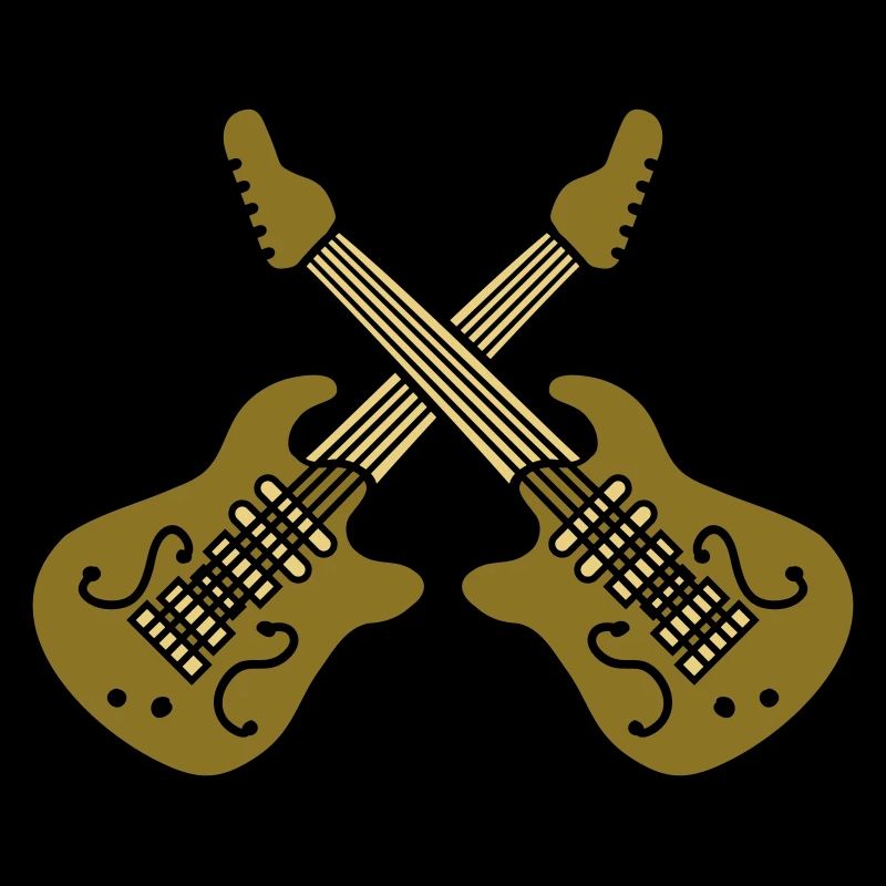 Crossed 2 E guitars