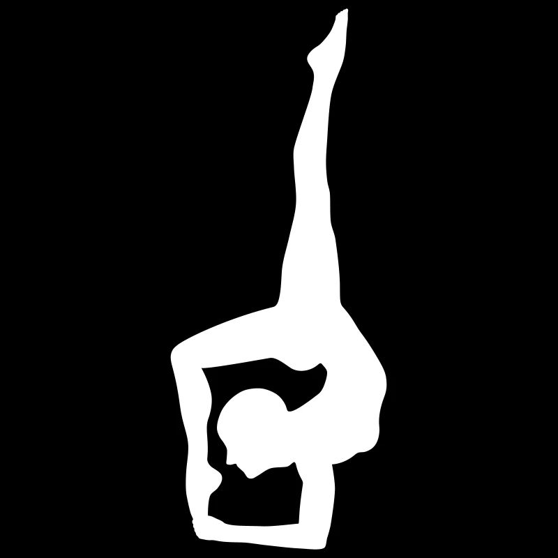 Dynamische Yoga-Silhouette