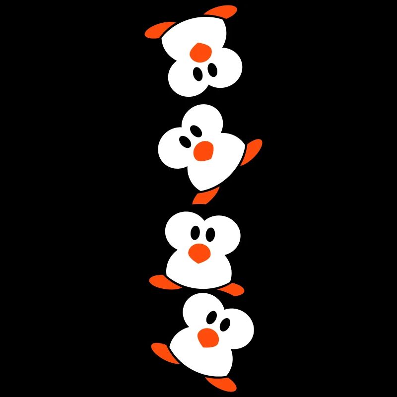 4 Penguin Tower Circus Artists Friends Team Funny