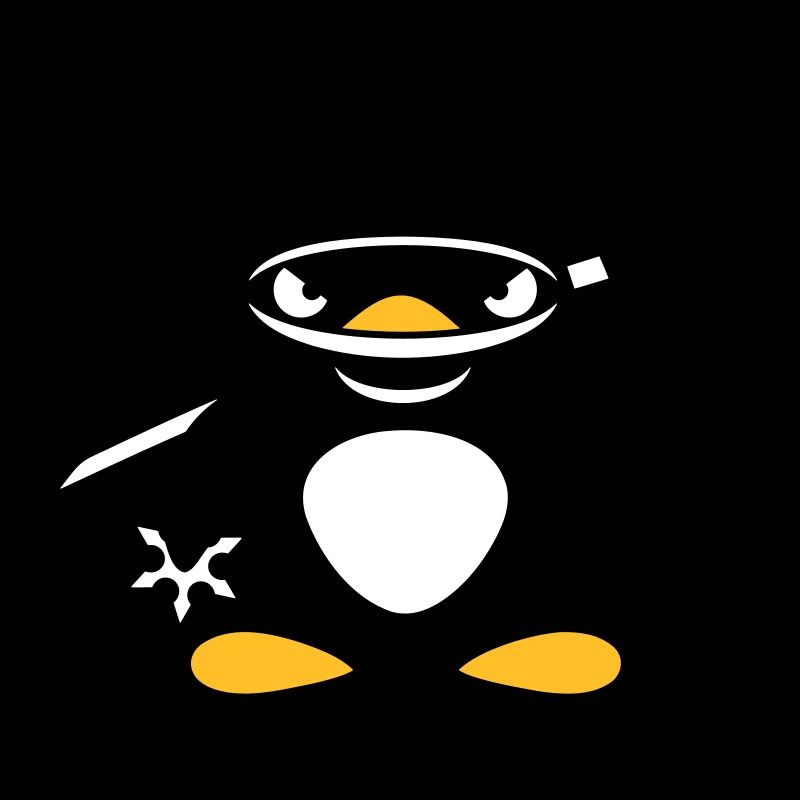 Penguin Ninja Samurai Japanese Katana Fighter