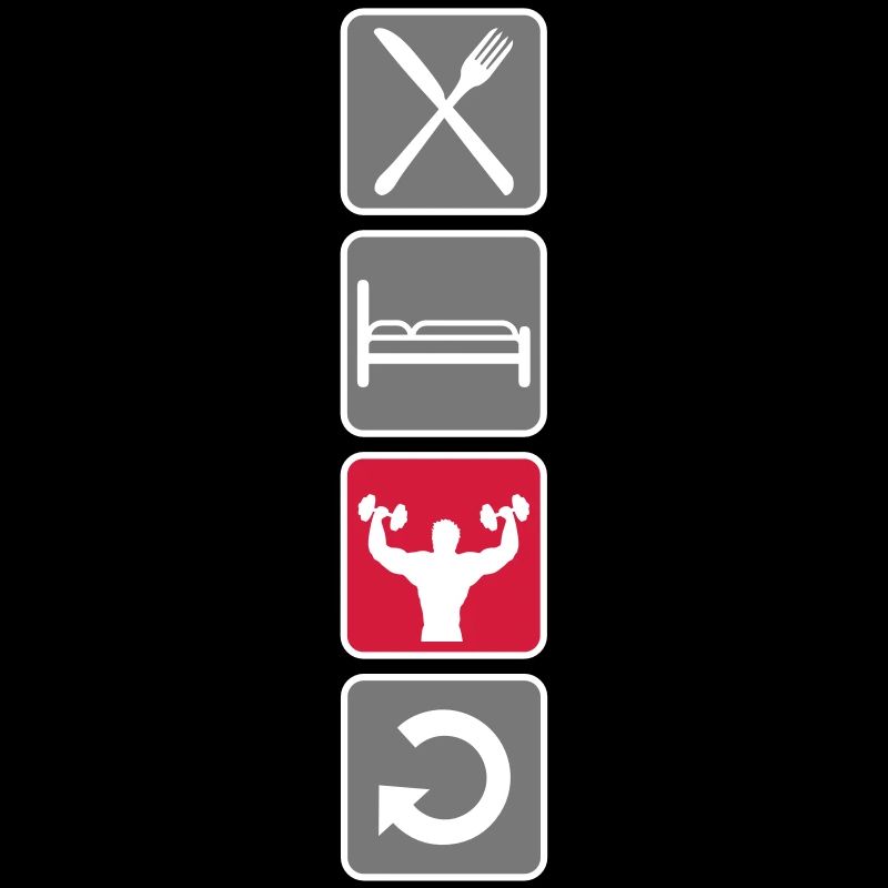 logo vertical manger sommeil train répéter répéter