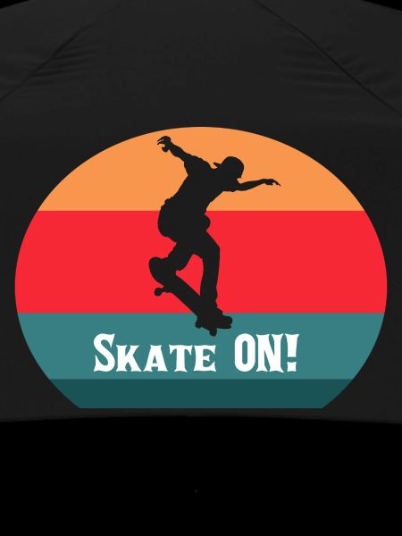 skate on skateboard