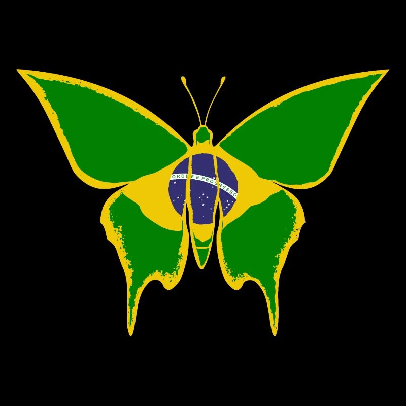 Drapeau du Brésil papillon