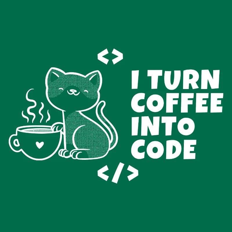 I turn coffee into code Programmierer Entwickler