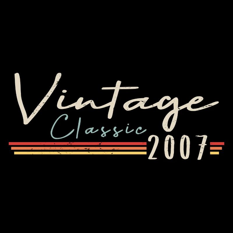 Vintage Original since 2007 Geburtstag Retro 2007