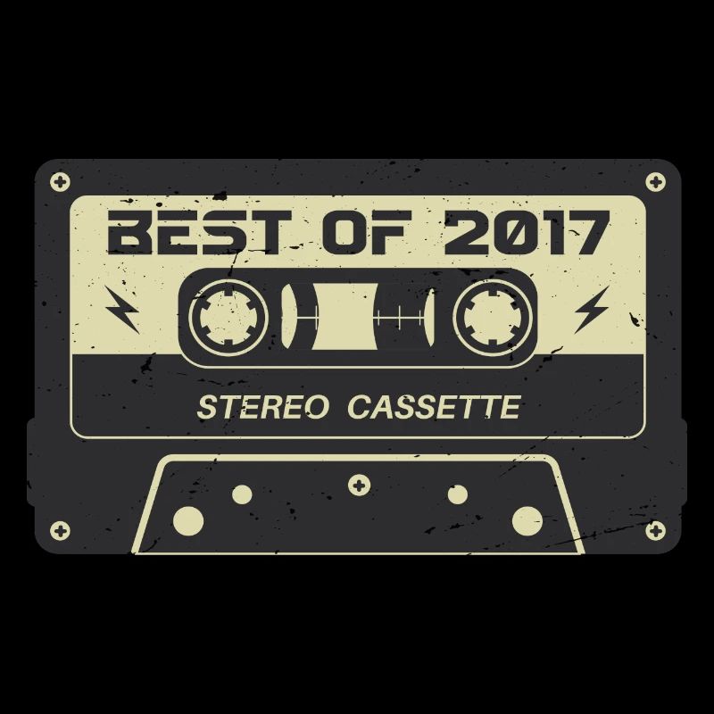 Cassette rétro 2017 millésime 2017 anniversaire 2017