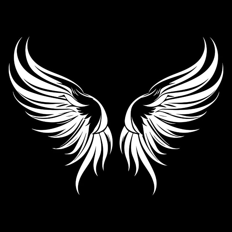 silhouette du symbole des ailes
