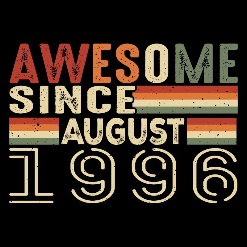 August 1996 Vintage Birthday Gift 28 Years