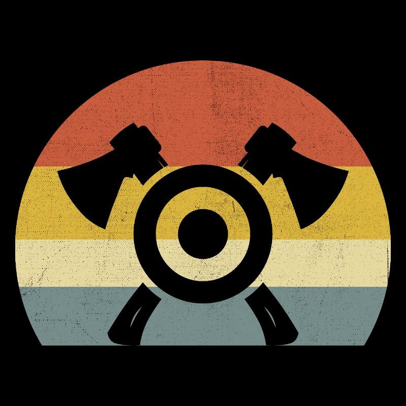 Rétro coucher de soleil hache lancer cible hachette lanceur