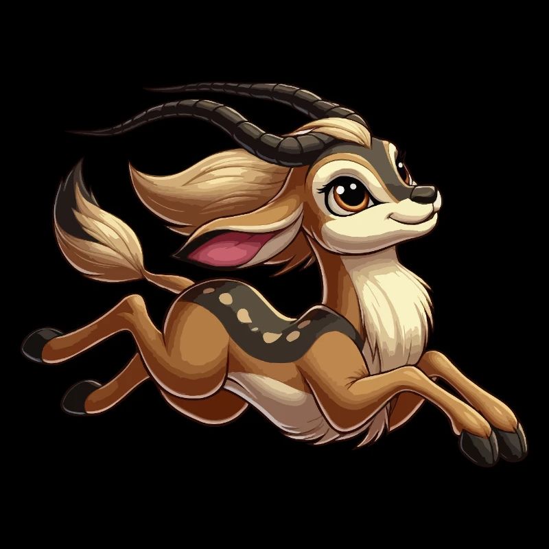 Fille antilope courant
