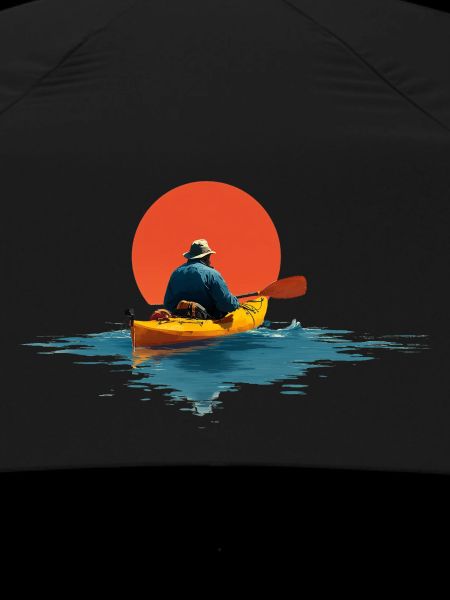 Paddlers in the sunset