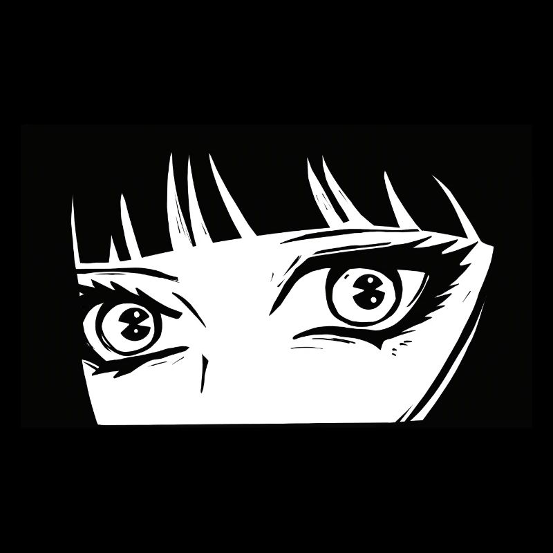 Anime Eyes Noir blanc