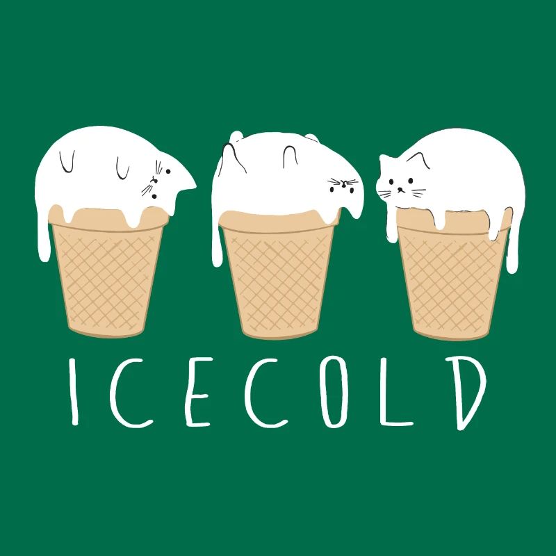 Glace Glacée Chat Drôle de Chat Bébé Glace