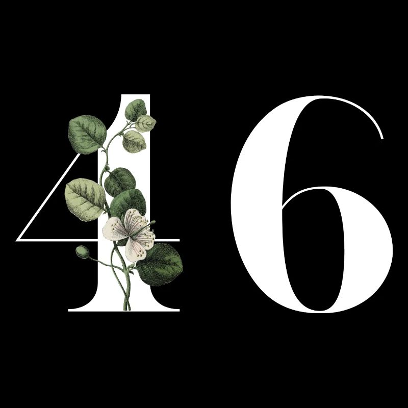 Nummer 46 Grüne Blumen - 46. Blumengeburtstag