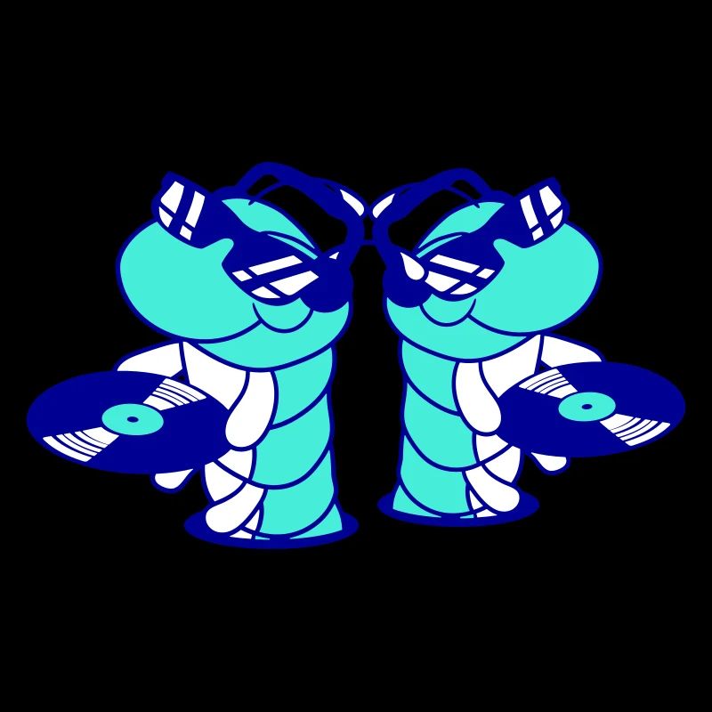2 DJ Caterpillars Team Crew Music Two Record Team