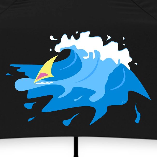 Windsurfing in the wave