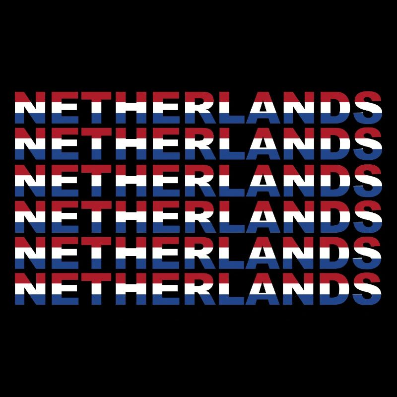 Texte des Pays-Bas dans les couleurs du drapeau