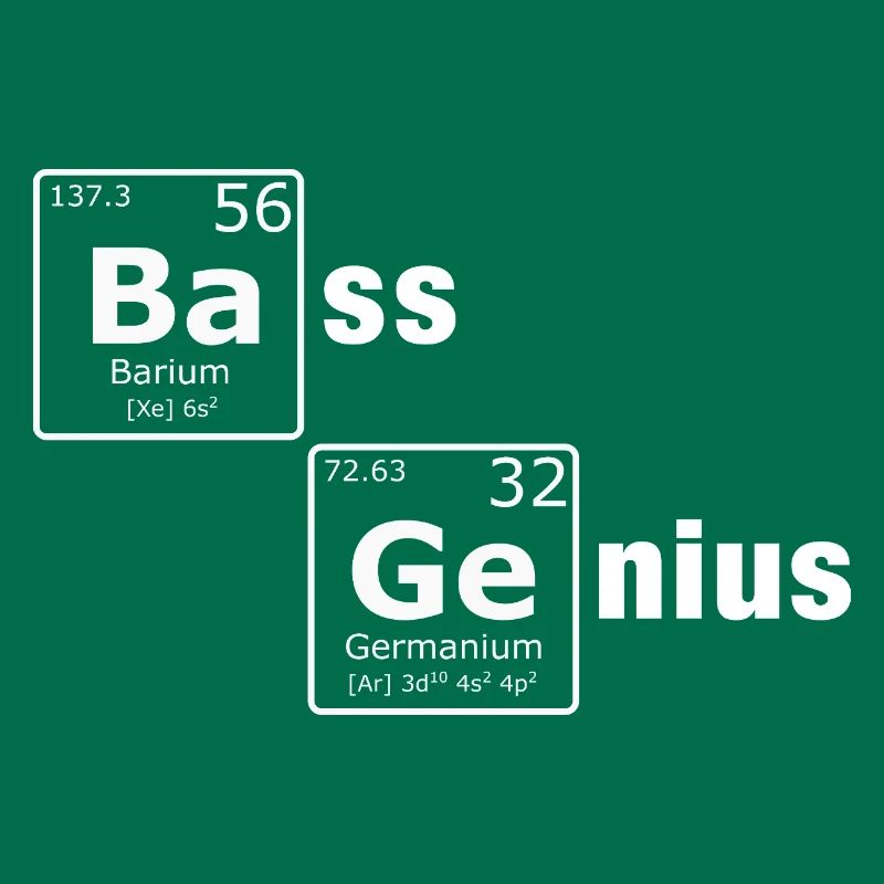 Bass Genius Periodic Table PSE Elements Nerd