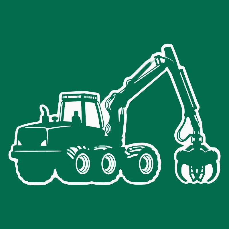 Silhouette de moissonneuse