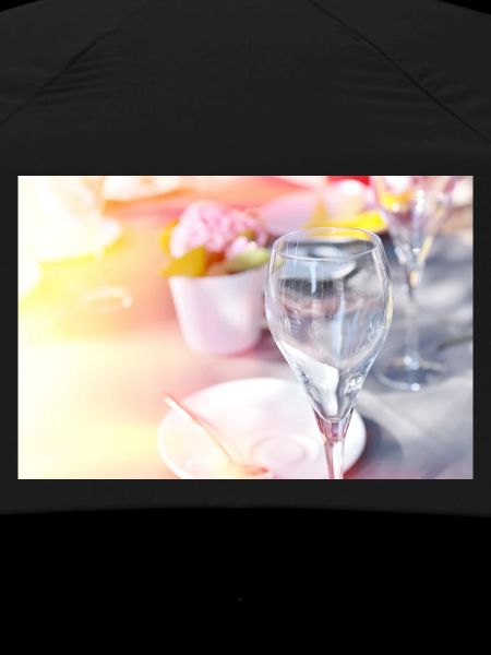 Sunlit Glassware on wedding table