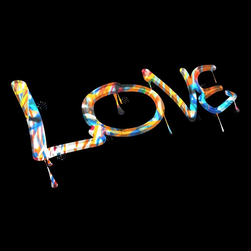 Graffiti-Stil Splash Hip-Hop-Farben Maler Liebe