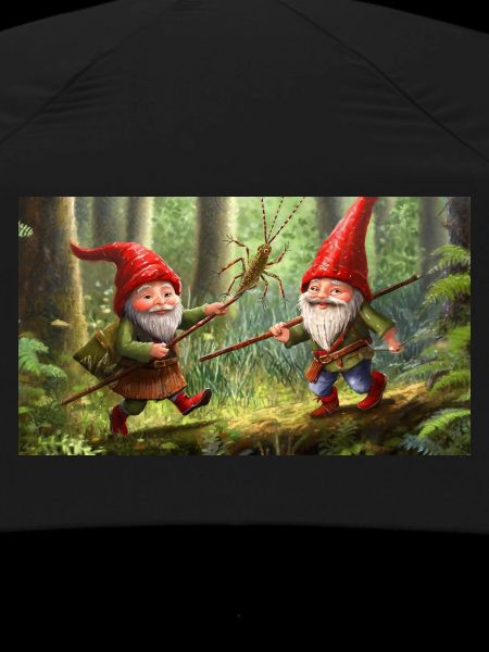 gnomes hunting grasshopper