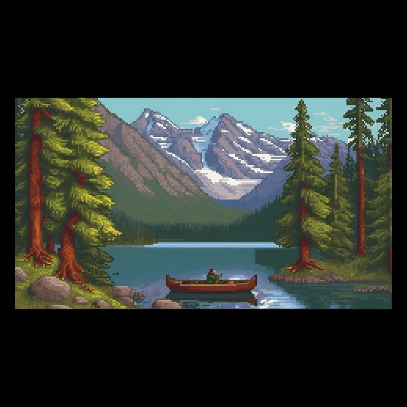 Banff National Park, Canada - Pixel Art