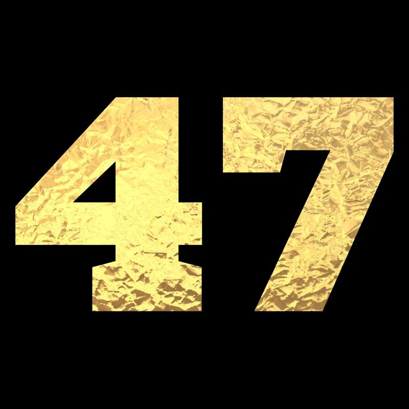 Numéro 47 paillettes doré - 47e anniversaire